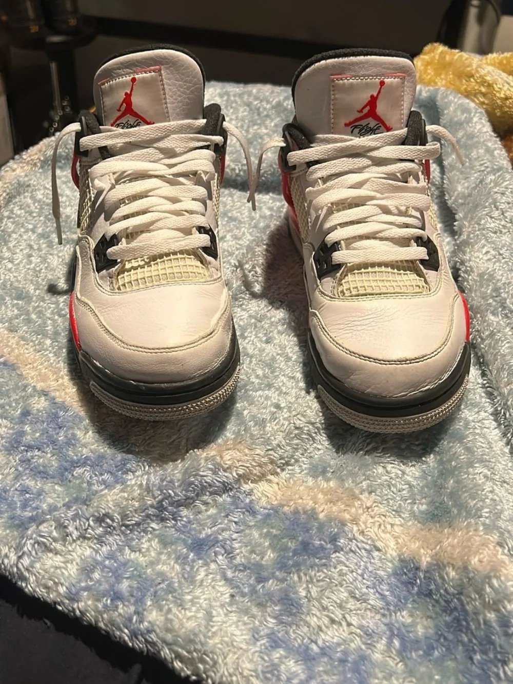 Jordan White/Red/Black Retro Basketball Shoes